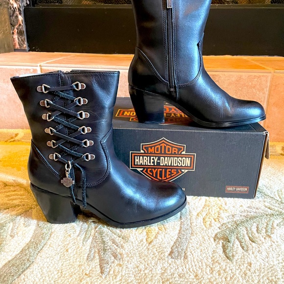 Harley-Davidson® Women's Alanis Black Leather 5.5” Shaft with 2.75” Heel - Picture 2 of 14